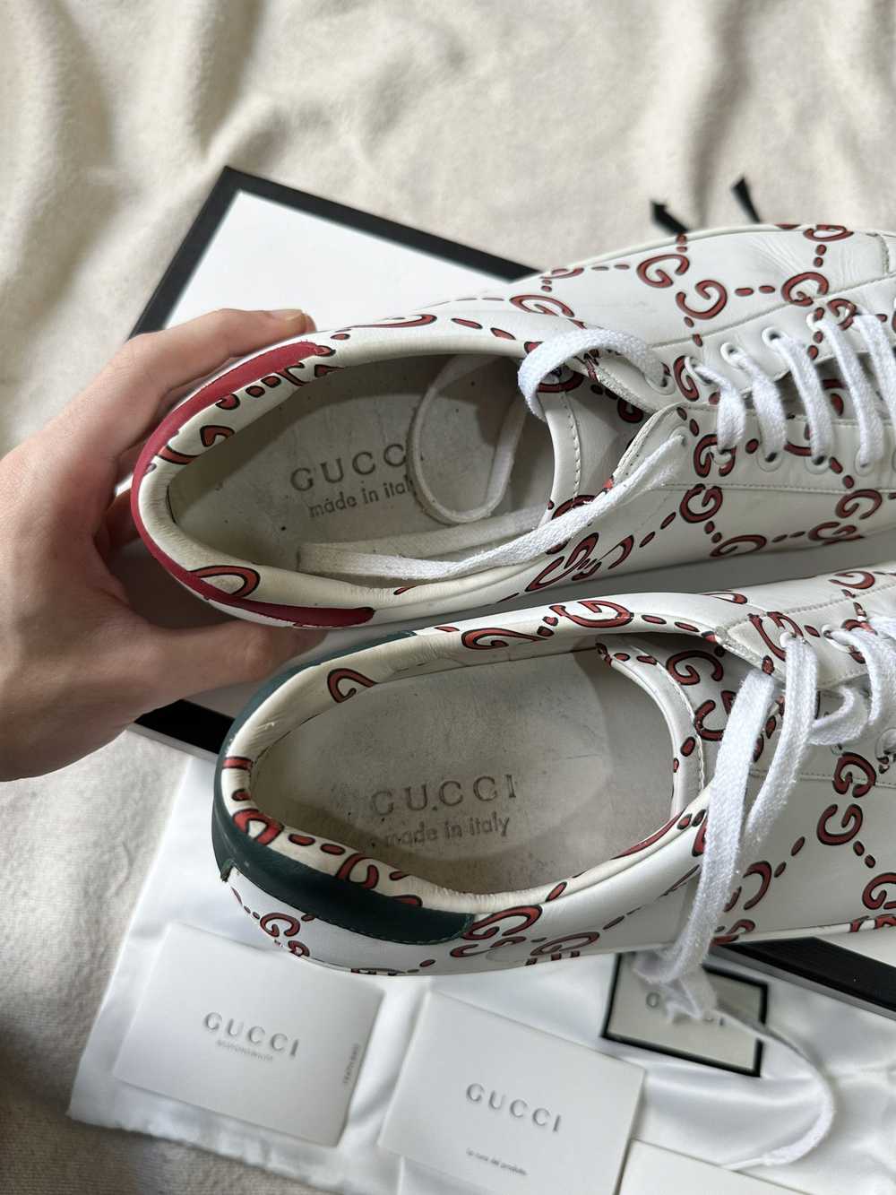 Gucci Gucci Ace Sneakers Monogram Ghost Print Whi… - image 8