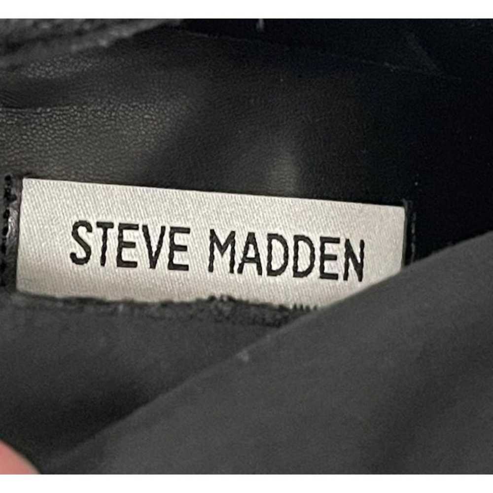 STEVE MADDEN Women Oppal Black Vegan Leather Retr… - image 8