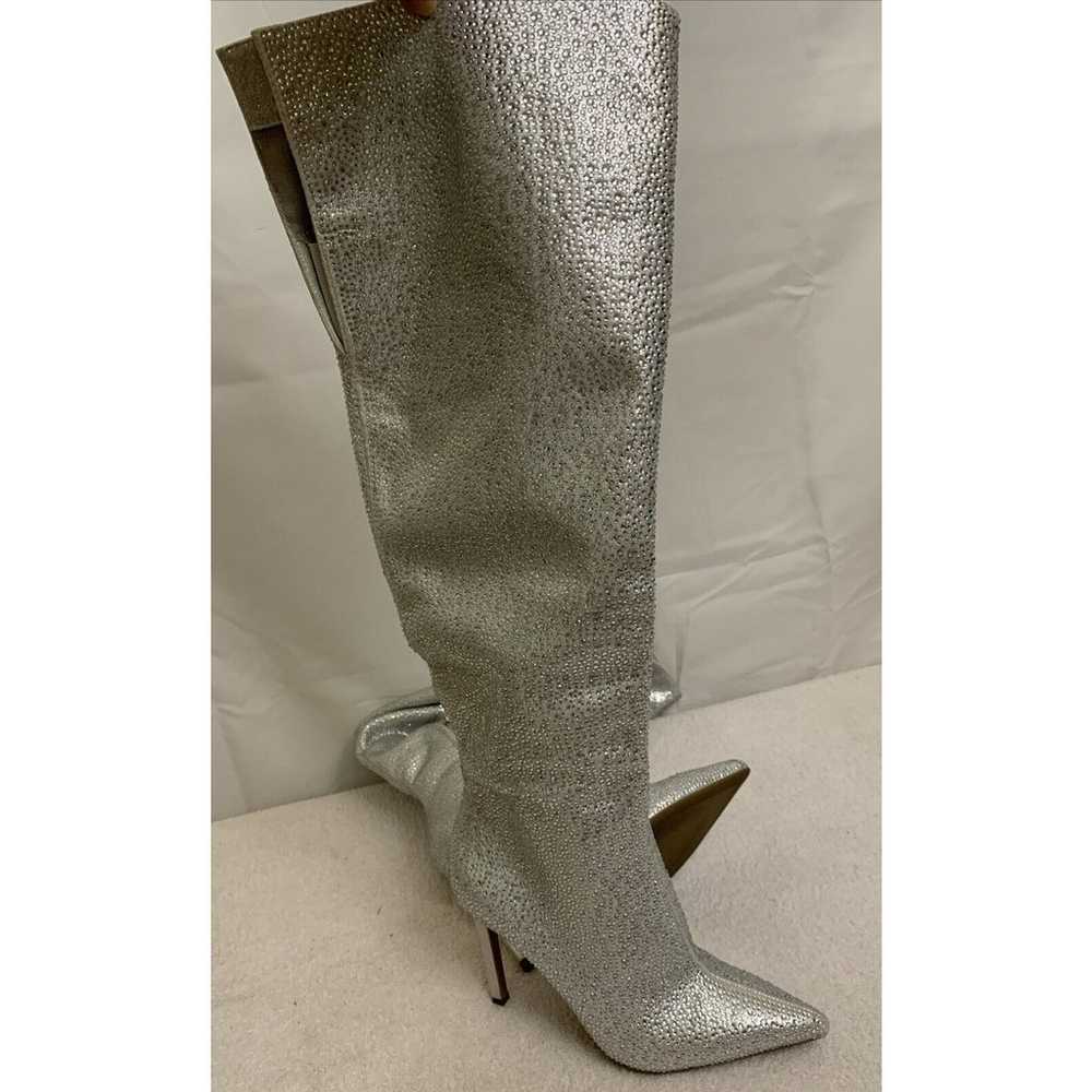 Inc Saveria Silver Rhinestone Boots Stiletto Wome… - image 9