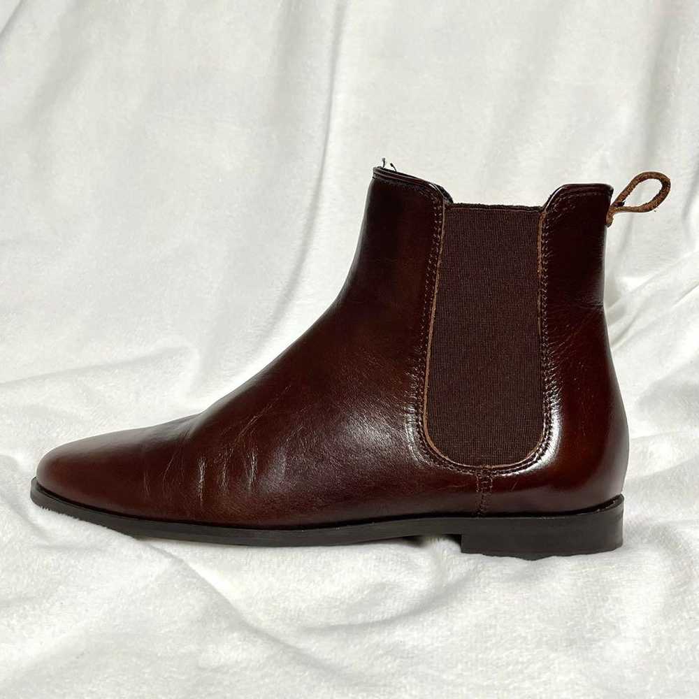 Brand new ZARA leather side gore boots in brown. - image 10