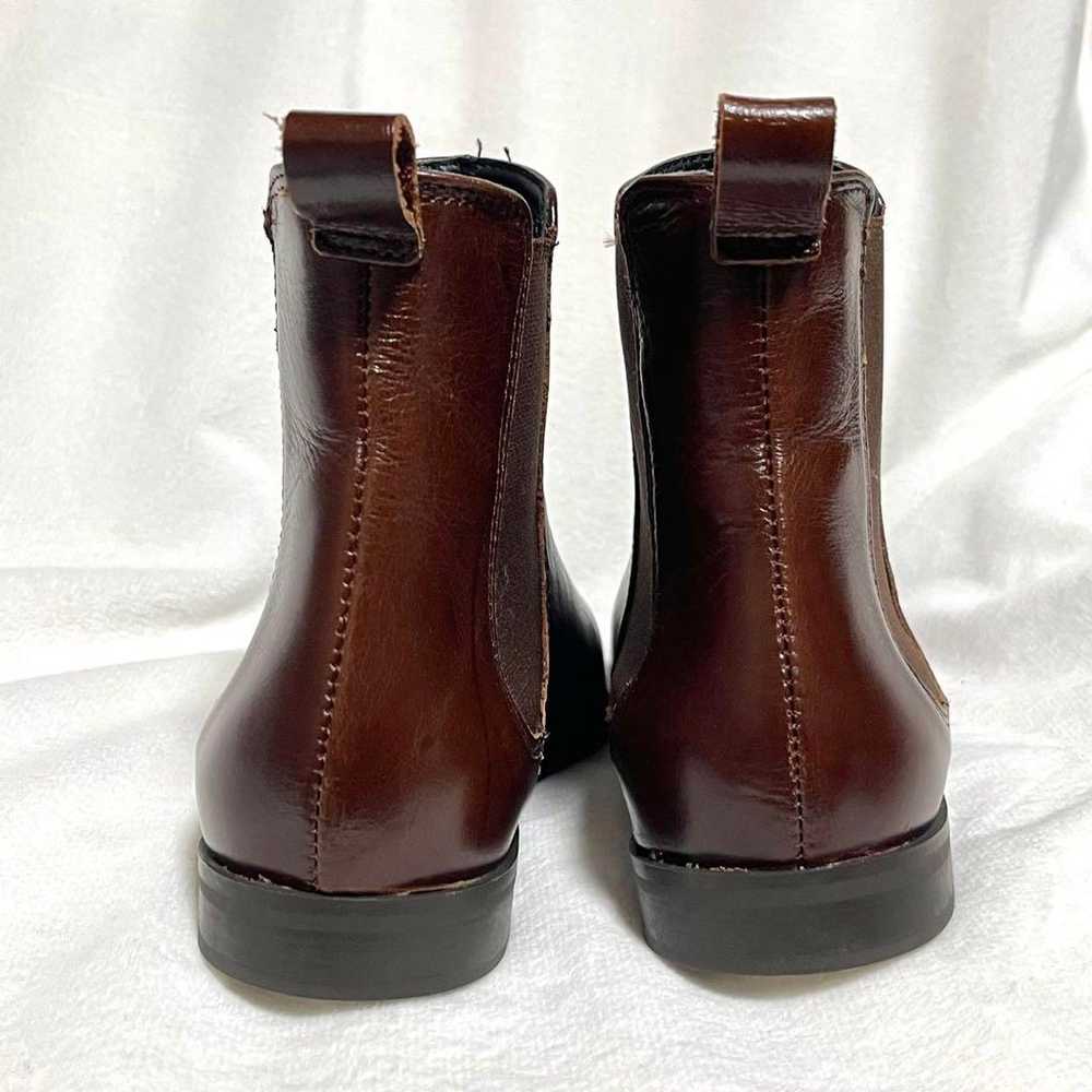 Brand new ZARA leather side gore boots in brown. - image 5