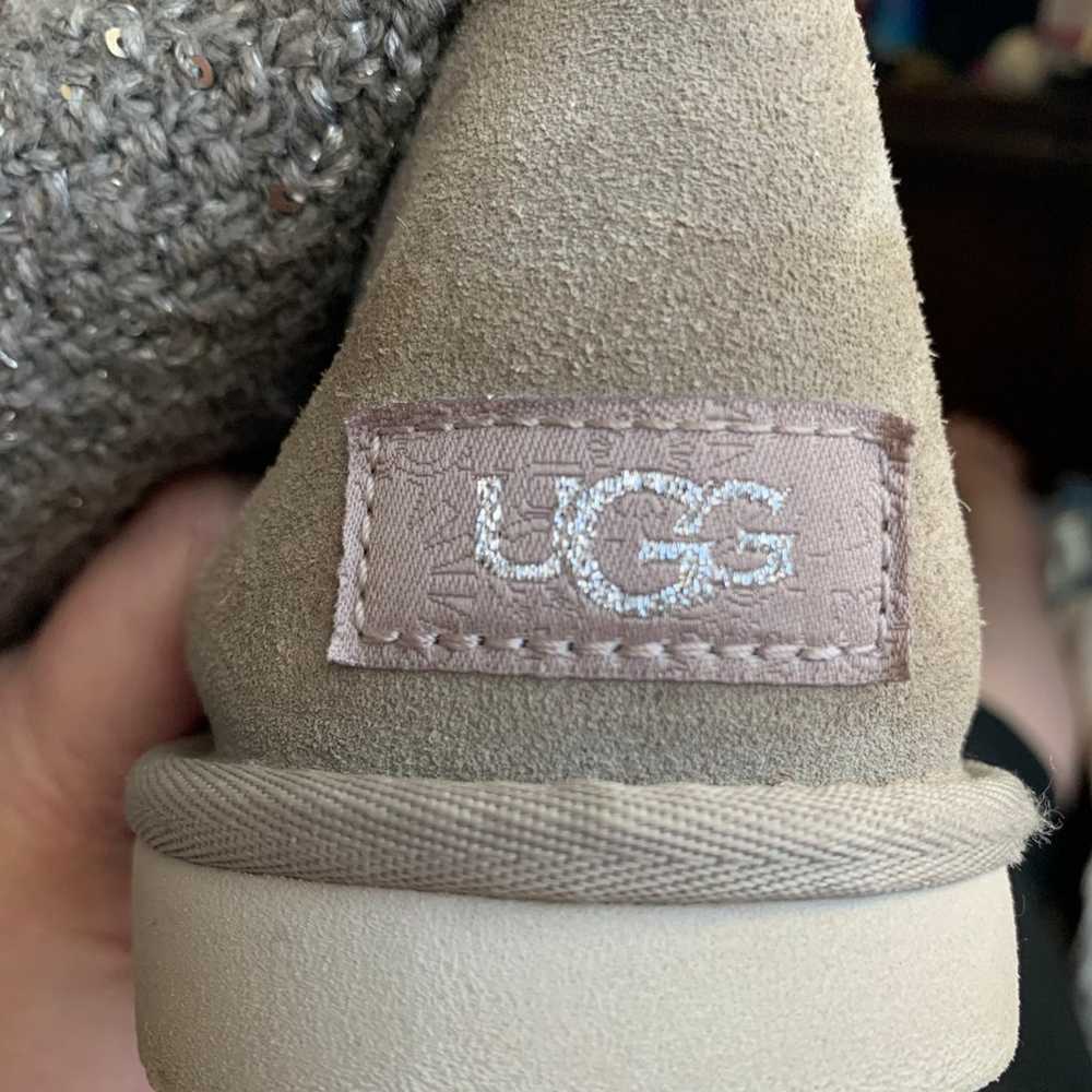 UGG Metallic silver sequin knit boots - image 8