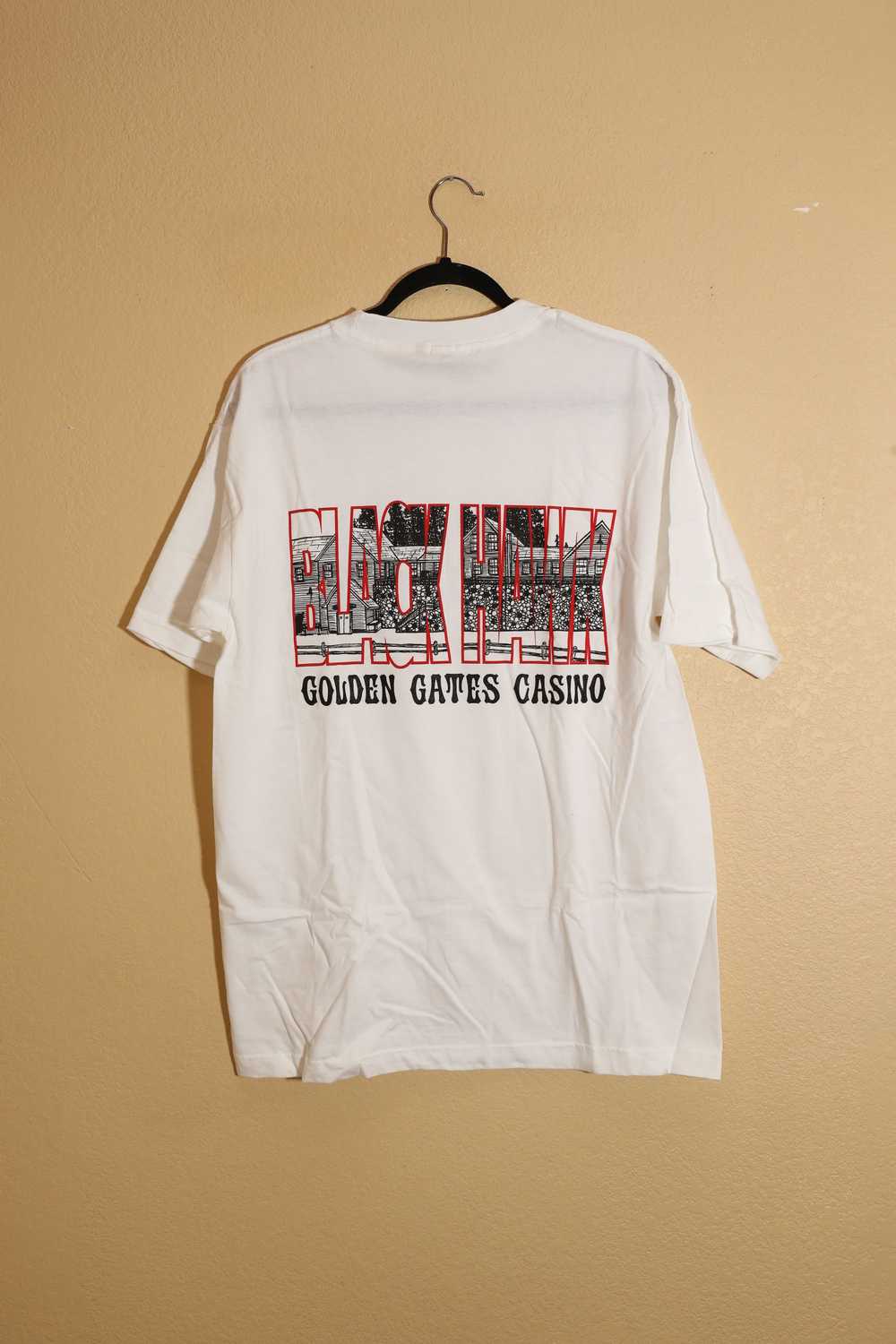 Vintage Golden Gates Casino Black Hawk Tee (L) - image 2