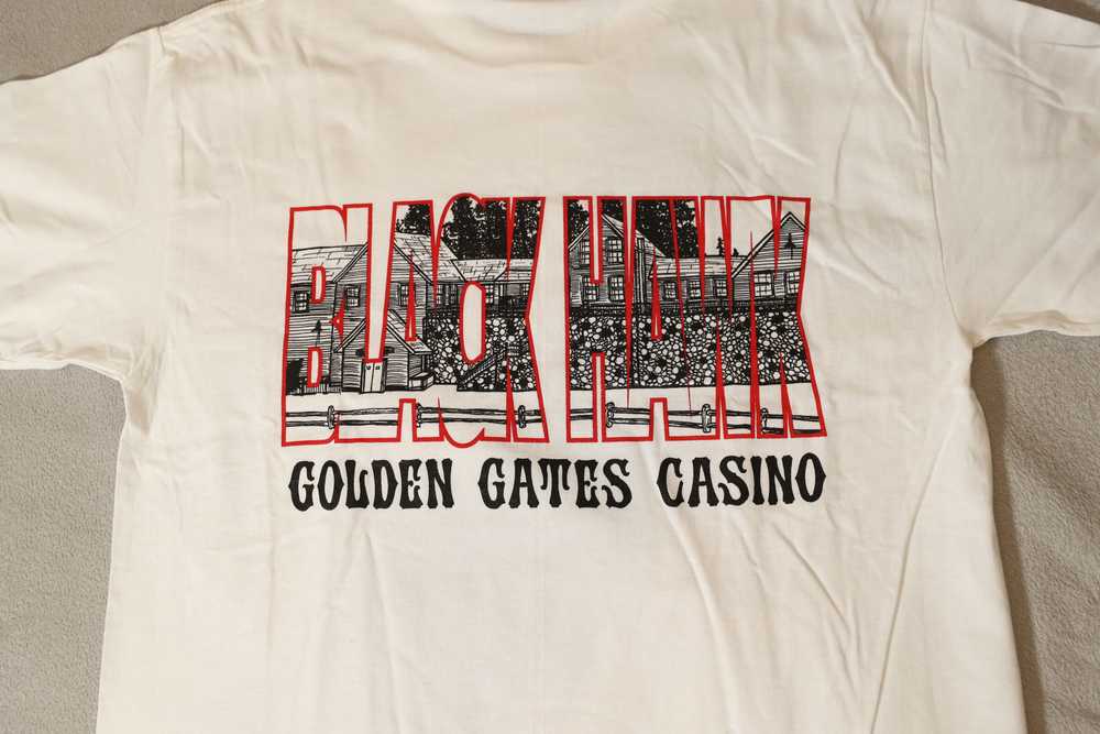 Vintage Golden Gates Casino Black Hawk Tee (L) - image 9