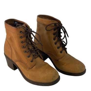 Kodiak Tan Leather Combat Boots Women Size 9 Preow