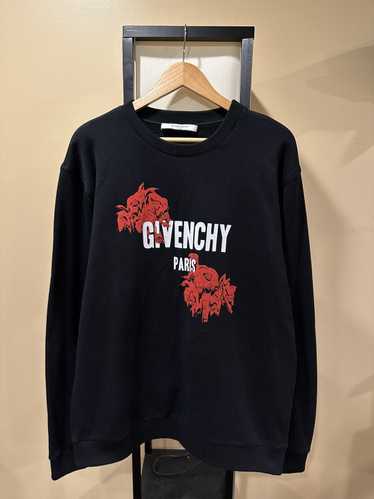 Givenchy Givenchy Black Paris Logo and Red Roses C