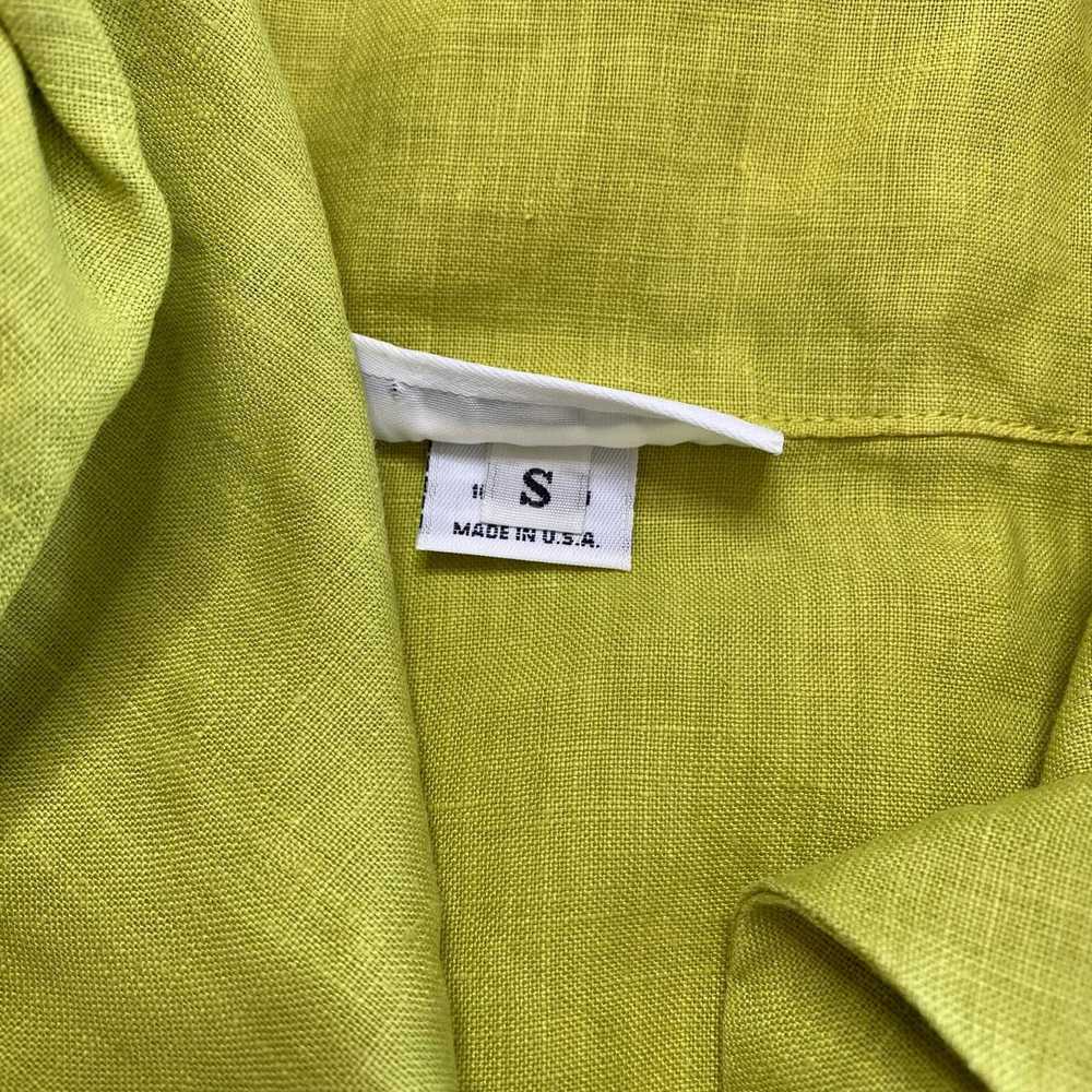 Bryn Walker BRYN WALKER Chartreuse Green Linen Sh… - image 7