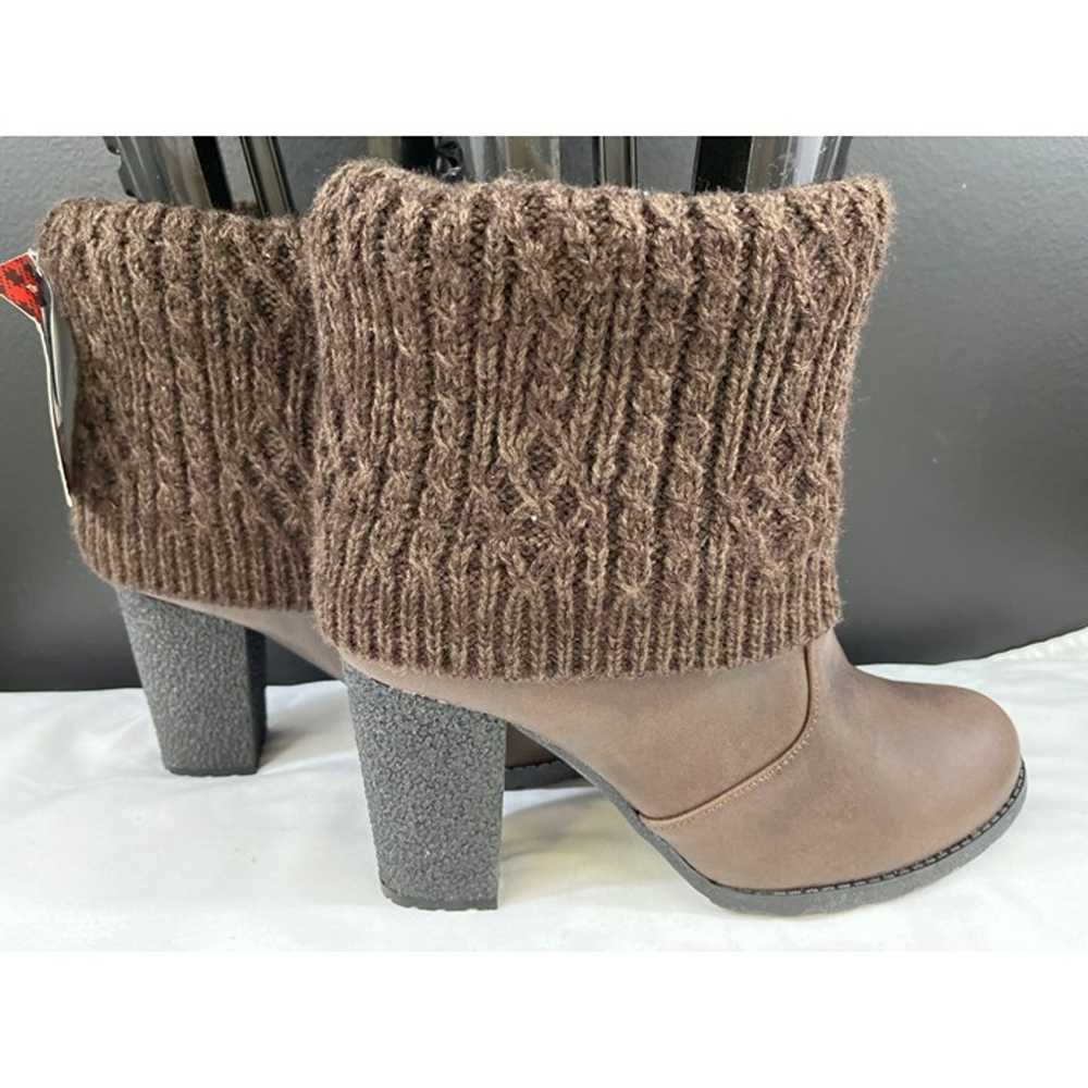 Muk Luks Women's Brown Heeled Ankle Boots Size 9 … - image 1