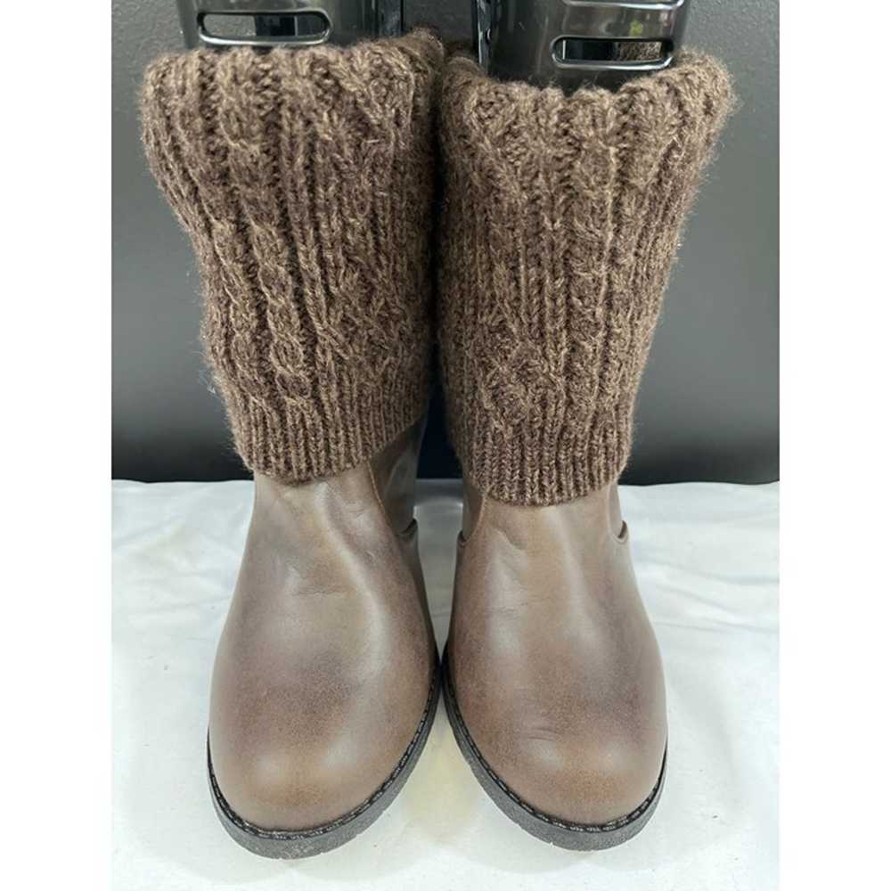 Muk Luks Women's Brown Heeled Ankle Boots Size 9 … - image 2