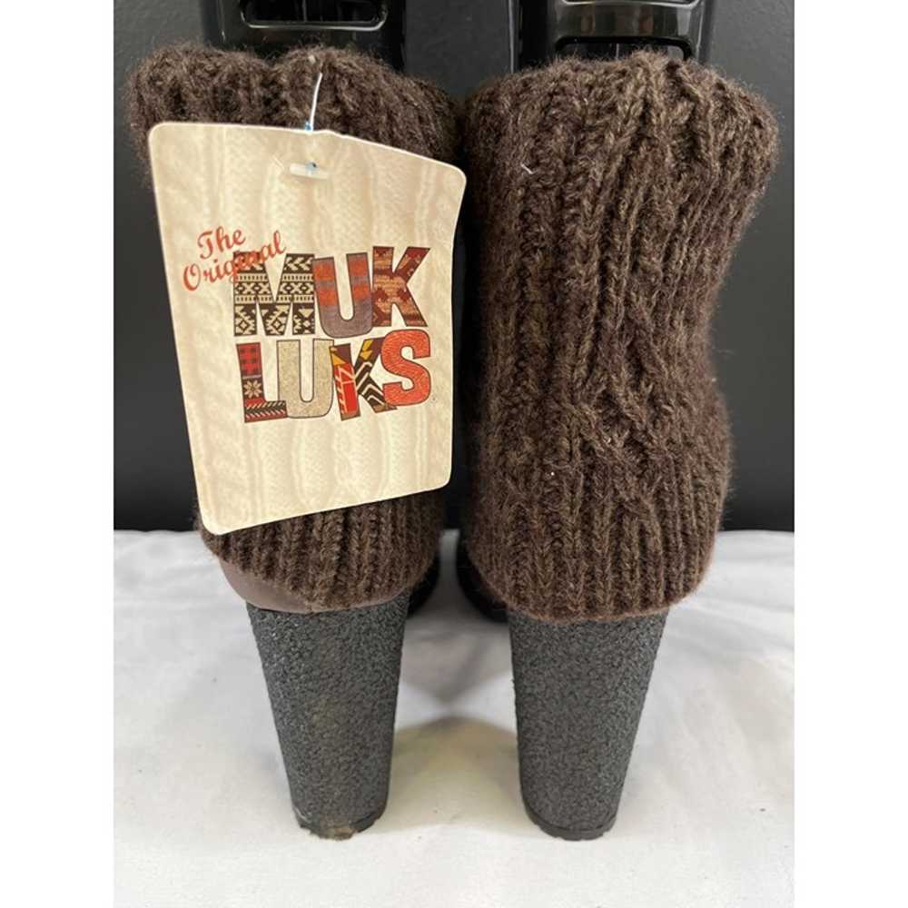 Muk Luks Women's Brown Heeled Ankle Boots Size 9 … - image 4