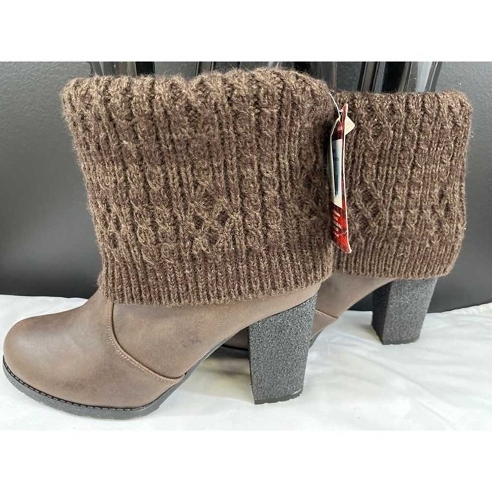 Muk Luks Women's Brown Heeled Ankle Boots Size 9 … - image 5