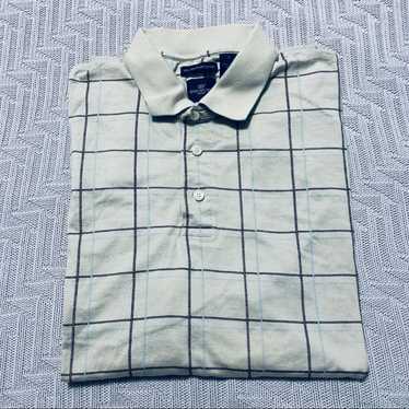 Dockers Docker's tan window pane plaid polo - image 1