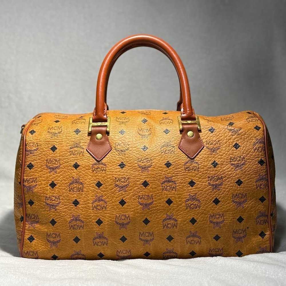 MCM Cognac Visetos Boston Bag - image 2