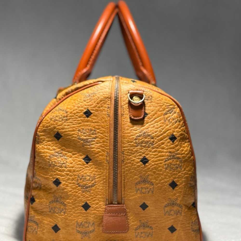 MCM Cognac Visetos Boston Bag - image 4