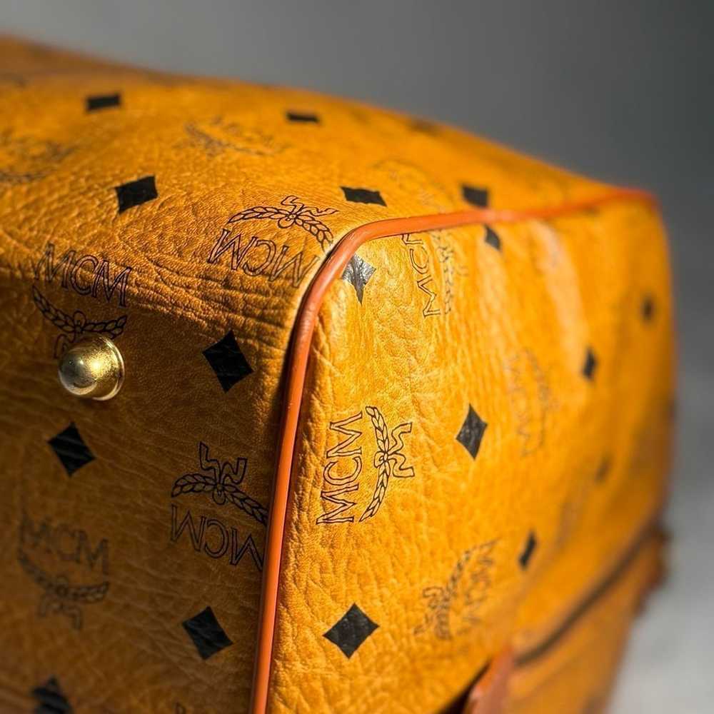 MCM Cognac Visetos Boston Bag - image 6