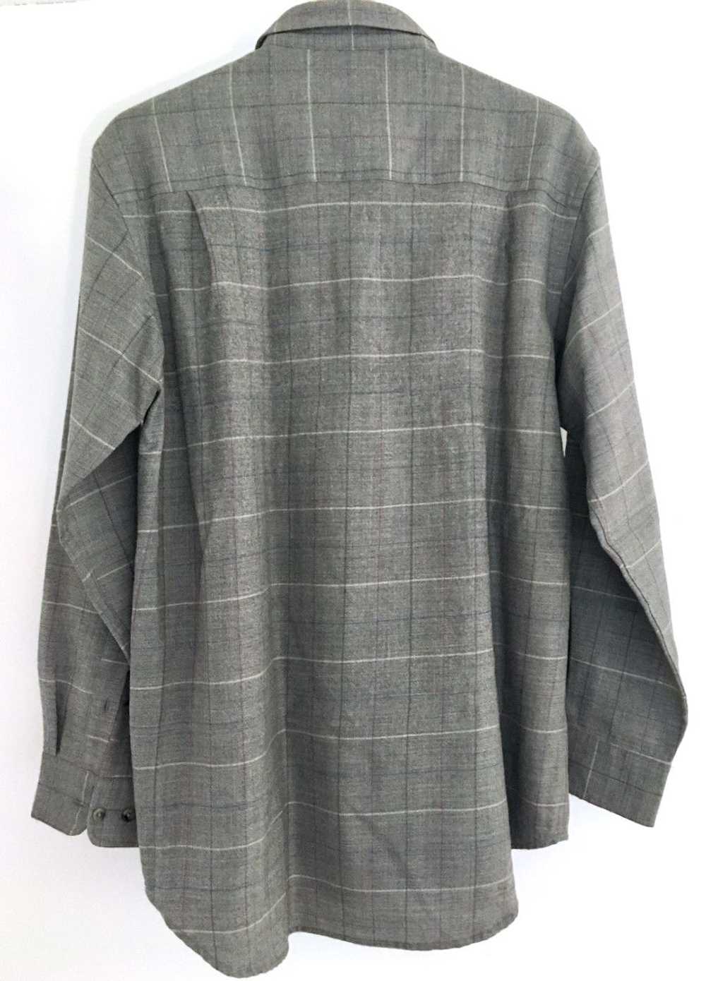 Kansai Yamamoto - 1990s Wool Grid Check Shirt - image 11