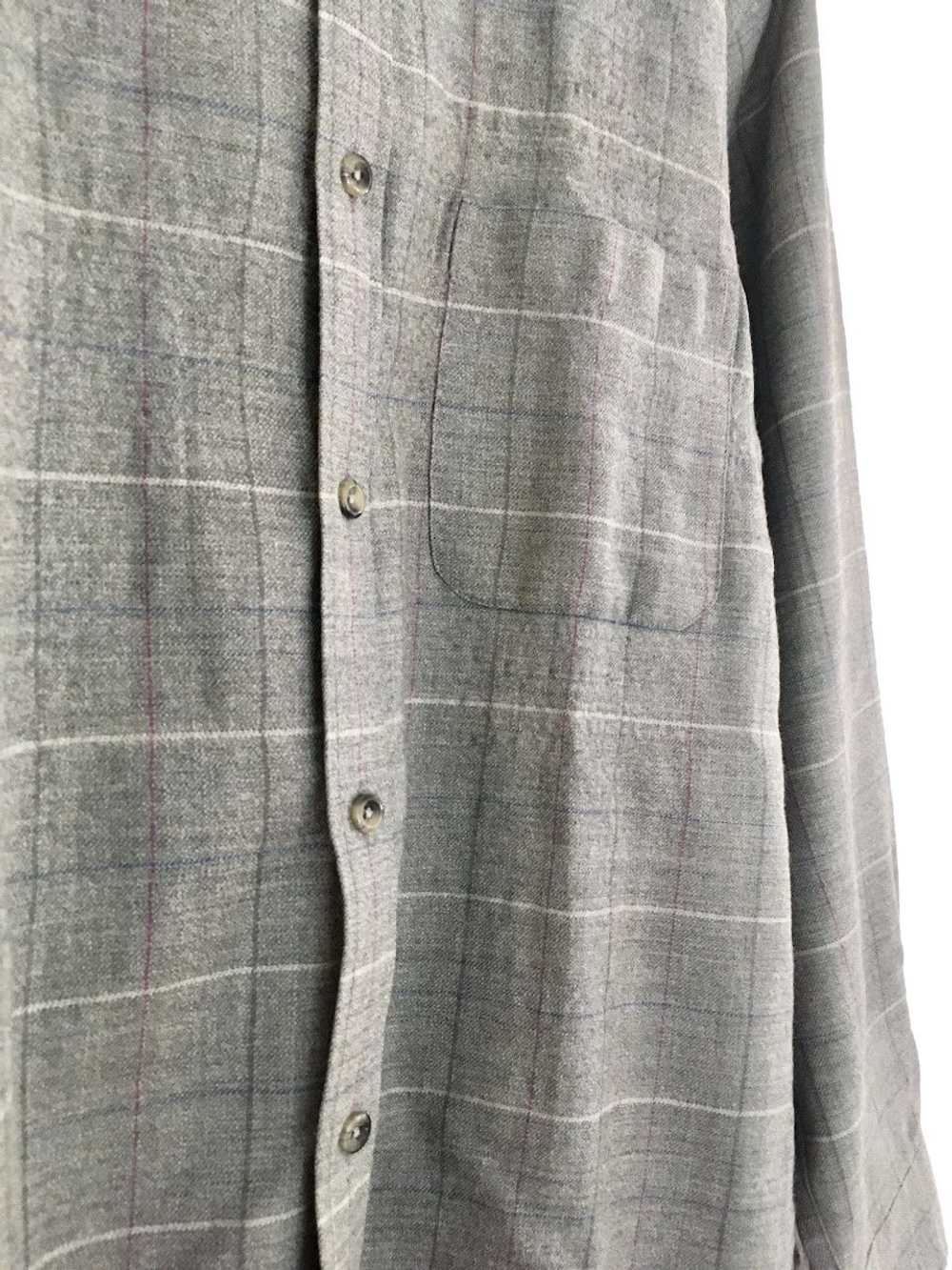 Kansai Yamamoto - 1990s Wool Grid Check Shirt - image 3