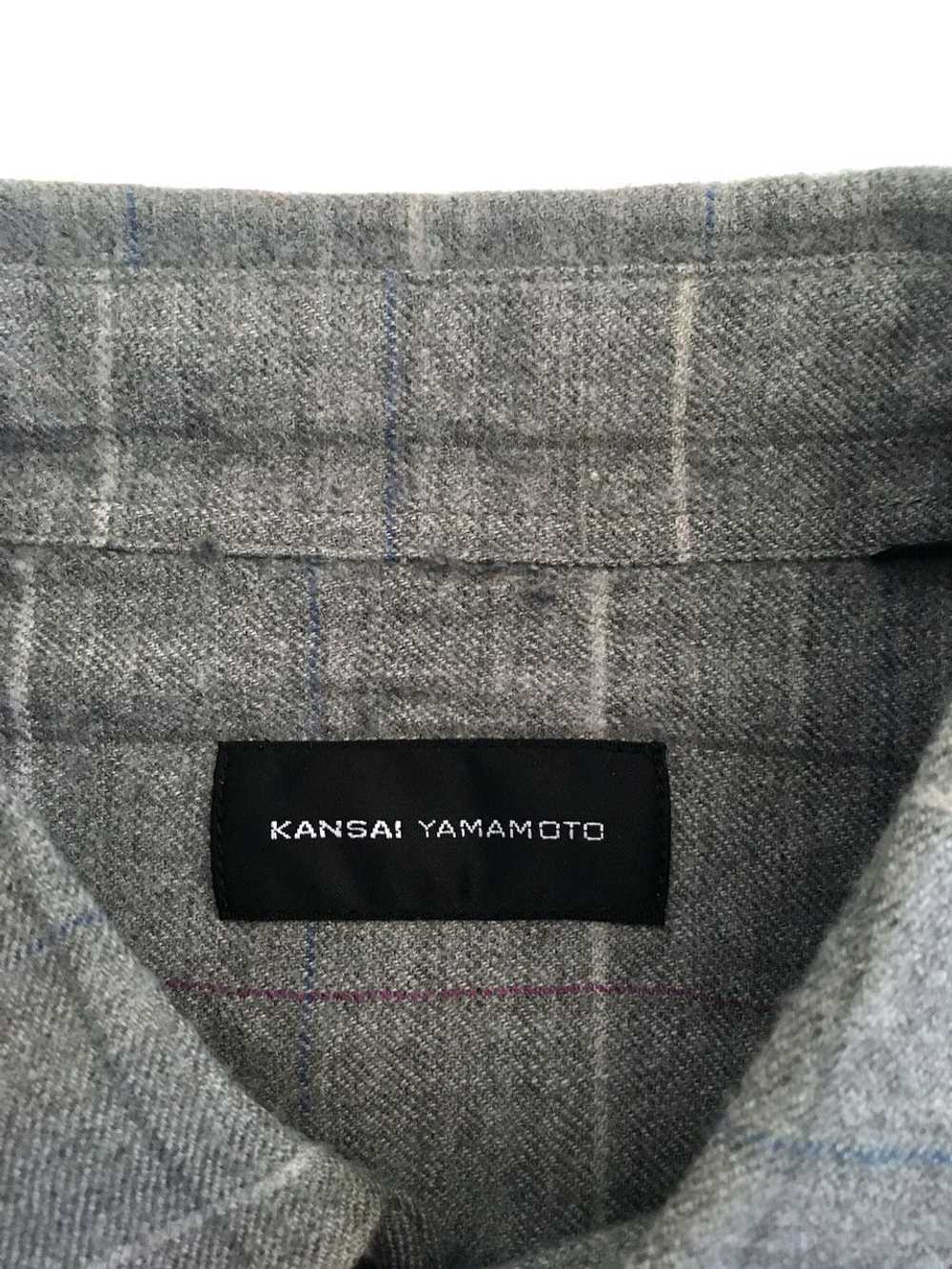 Kansai Yamamoto - 1990s Wool Grid Check Shirt - image 4