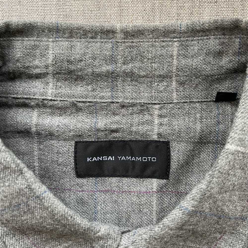 Kansai Yamamoto - 1990s Wool Grid Check Shirt - image 6