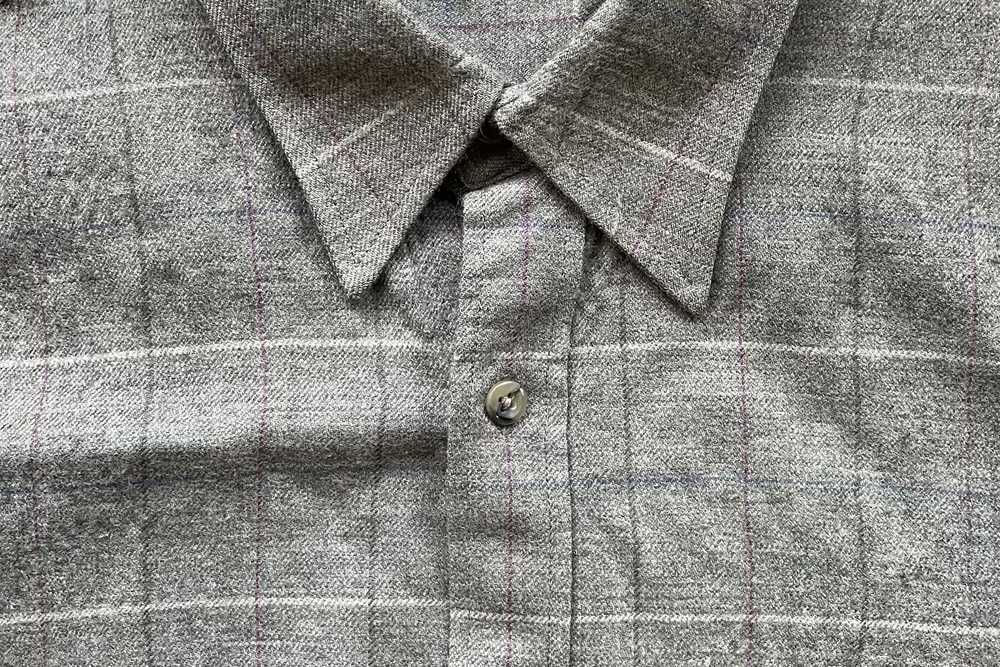 Kansai Yamamoto - 1990s Wool Grid Check Shirt - image 7