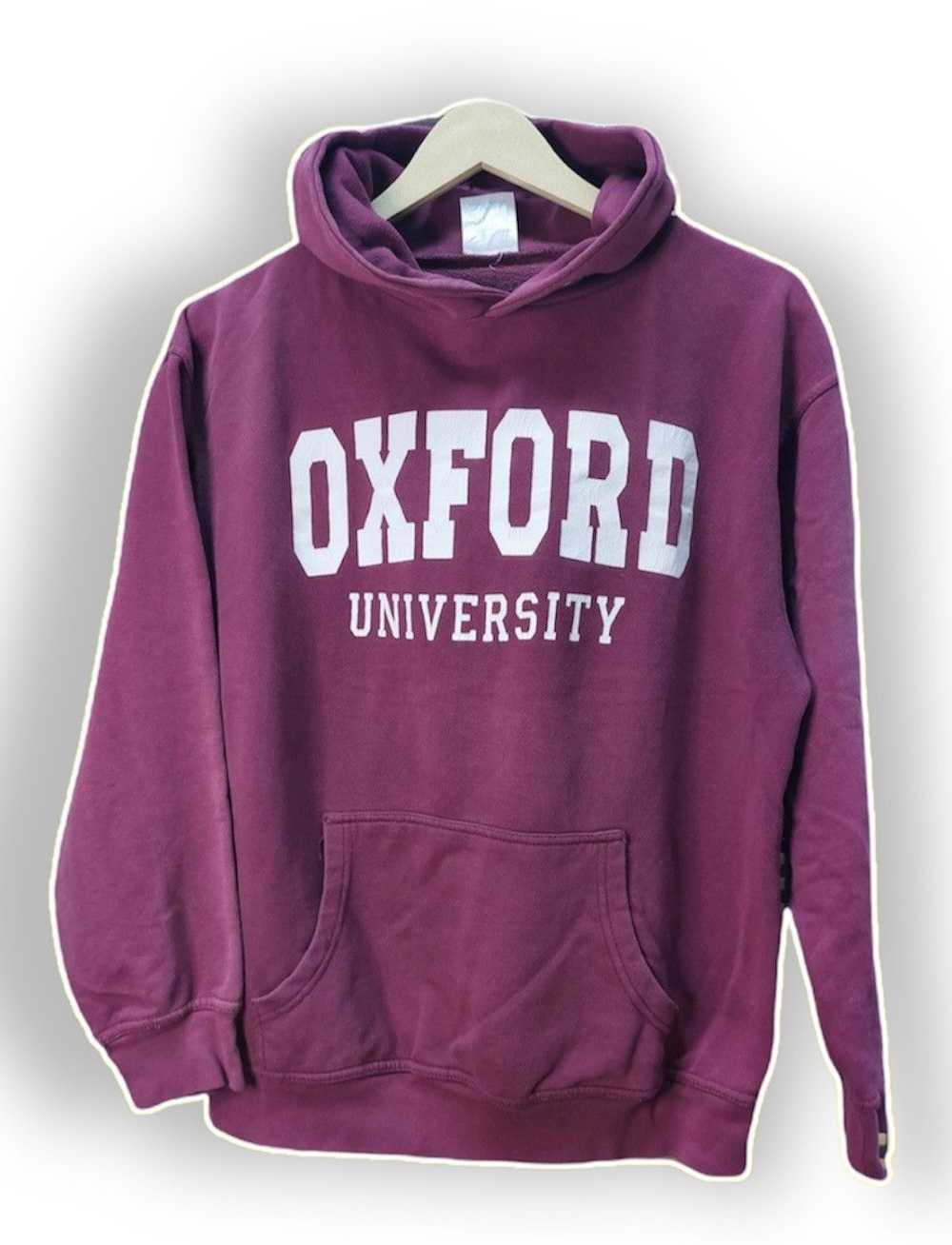 Vintage 1990s Oxford University Hoodie Maroon - image 1