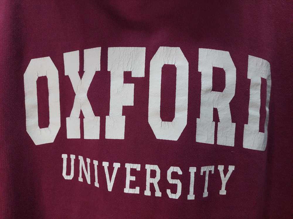 Vintage 1990s Oxford University Hoodie Maroon - image 5