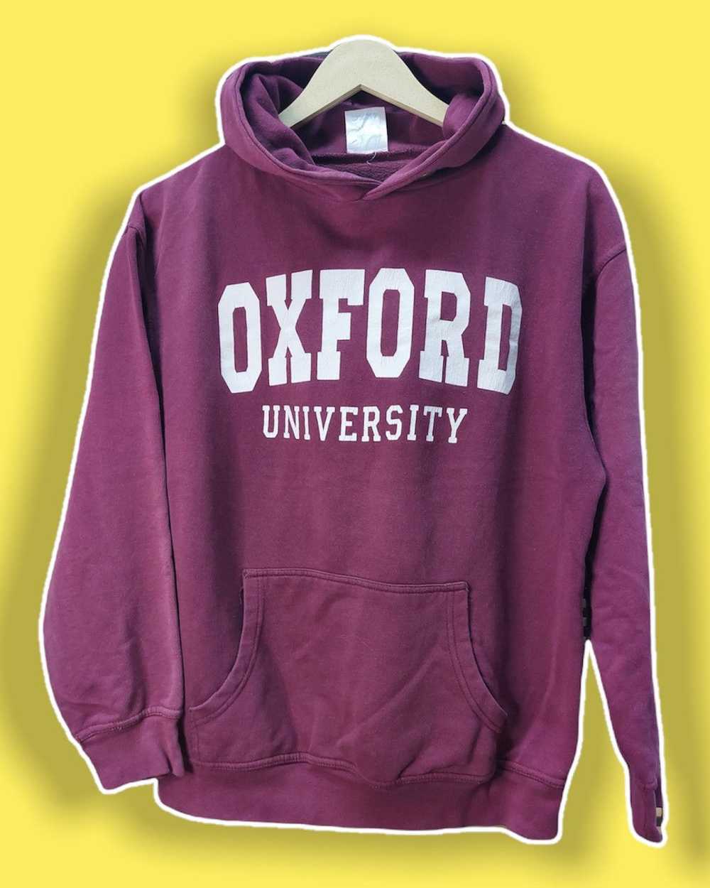 Vintage 1990s Oxford University Hoodie Maroon - image 8