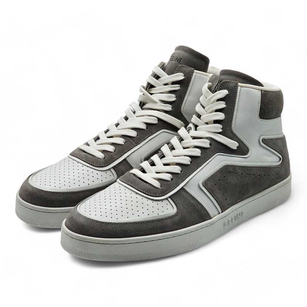 CELINE CT-01 High Top Sneakers in White and Gray … - image 1