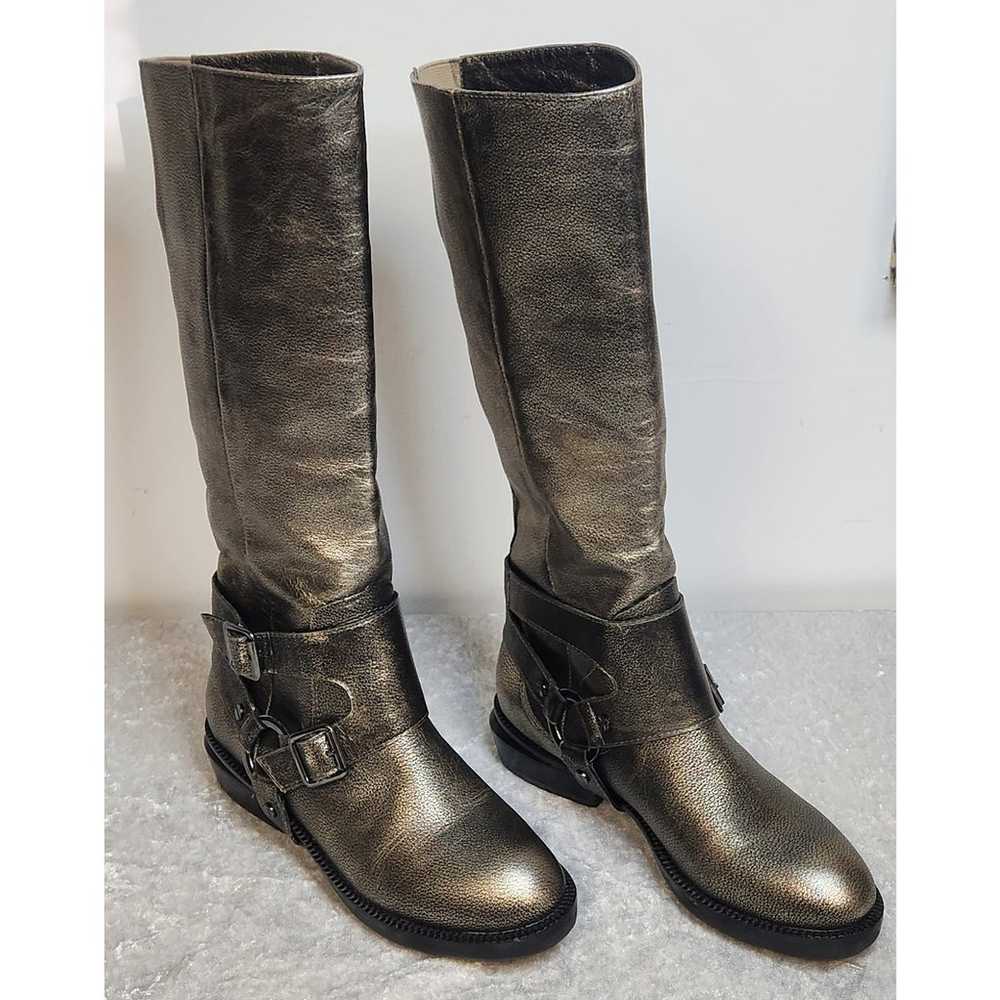 Kenneth Cole Bronze Leather High Boots-Size 5M - image 1