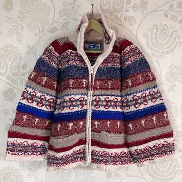 Vintage - Handmade Navajo Frantic Sweater Wool Ma… - image 1