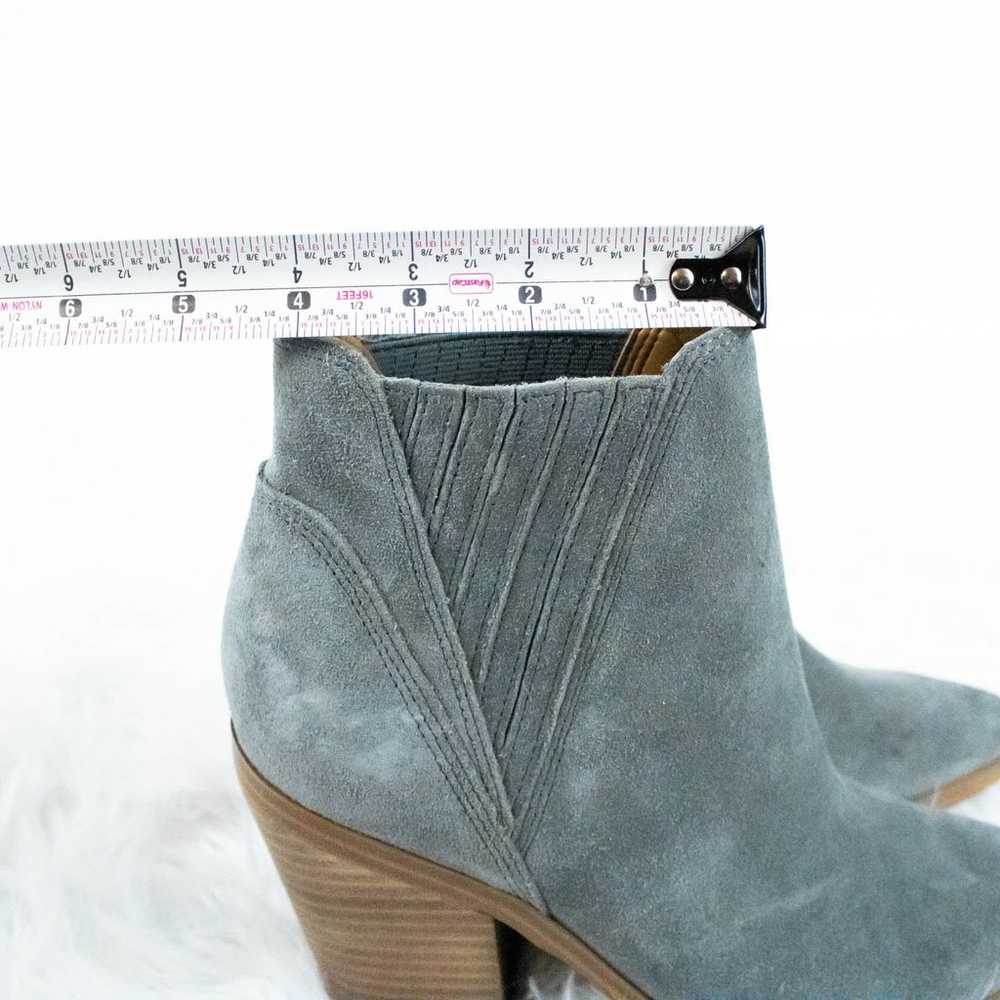 Marc Fisher Gray Suede Leather Chunky Block Heel … - image 3