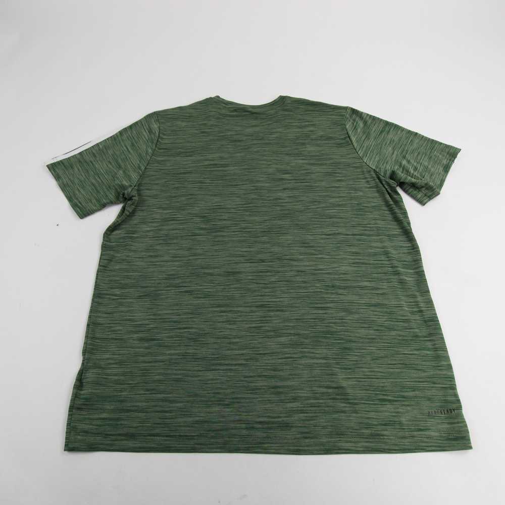 adidas Short Sleeve Shirt Men's Dark Green/Heathe… - image 2