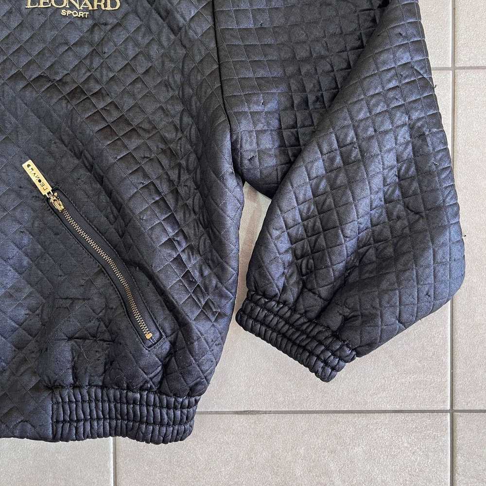 Designer - Vintage Leonard Paris Quilted Bomber J… - image 9