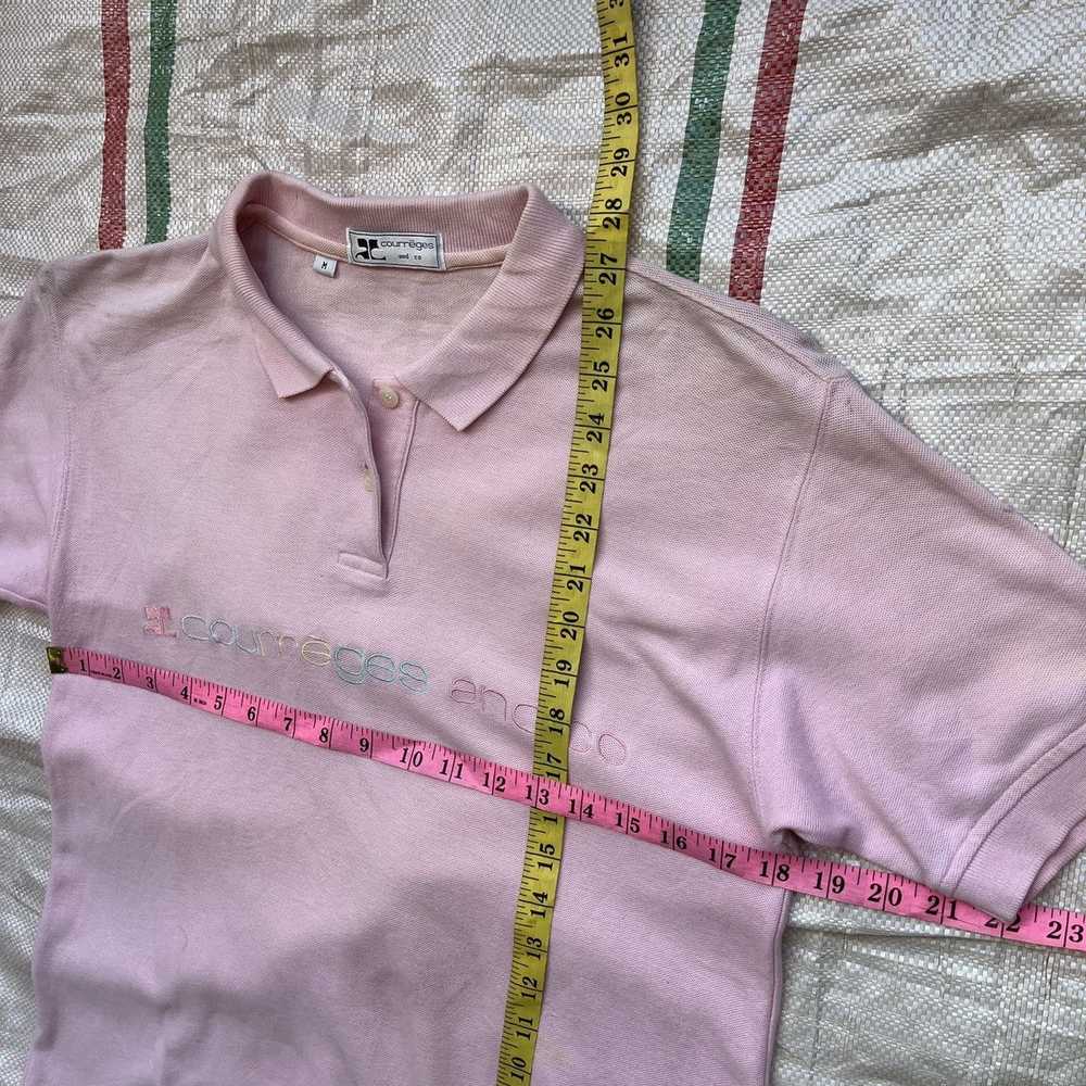 Vintage Courreges Spellout Classic Cut Polo Shirt… - image 5