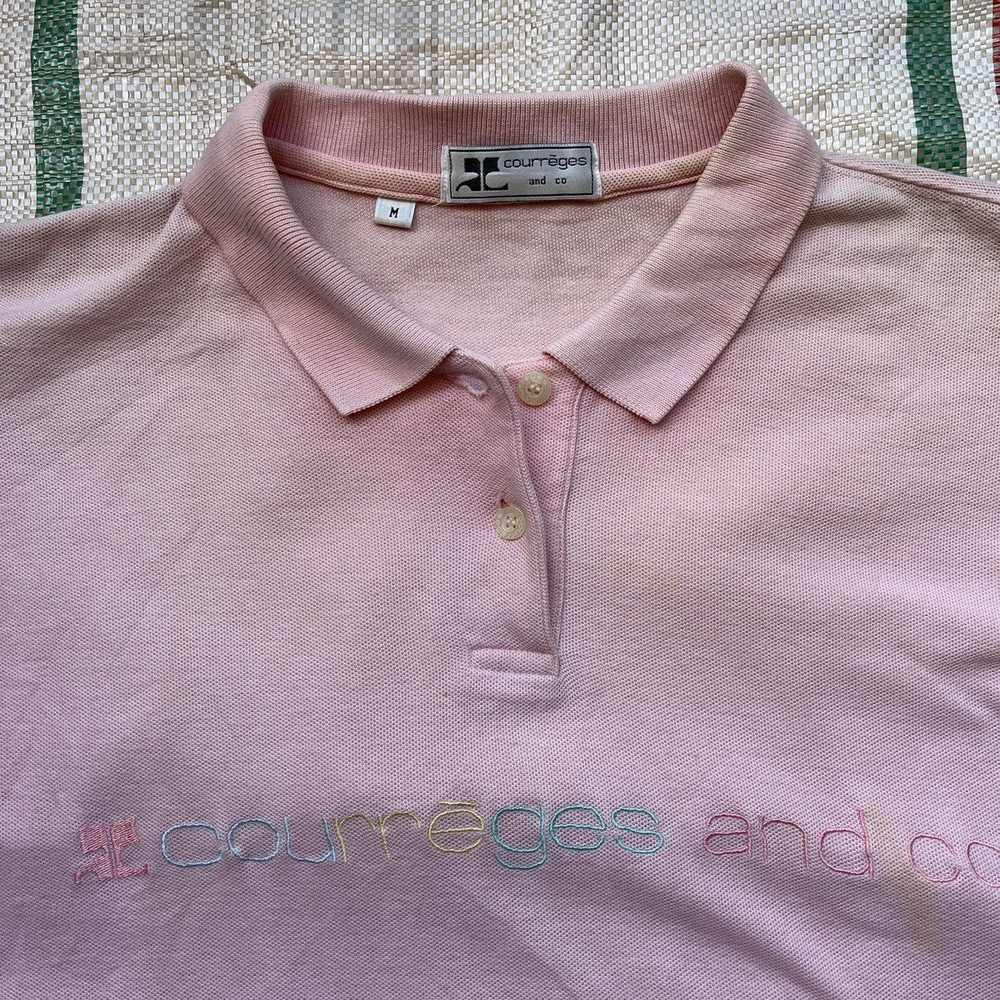 Vintage Courreges Spellout Classic Cut Polo Shirt… - image 7