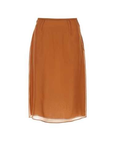 Prada Double Layer Semi-sheer Midi Skirt - image 1