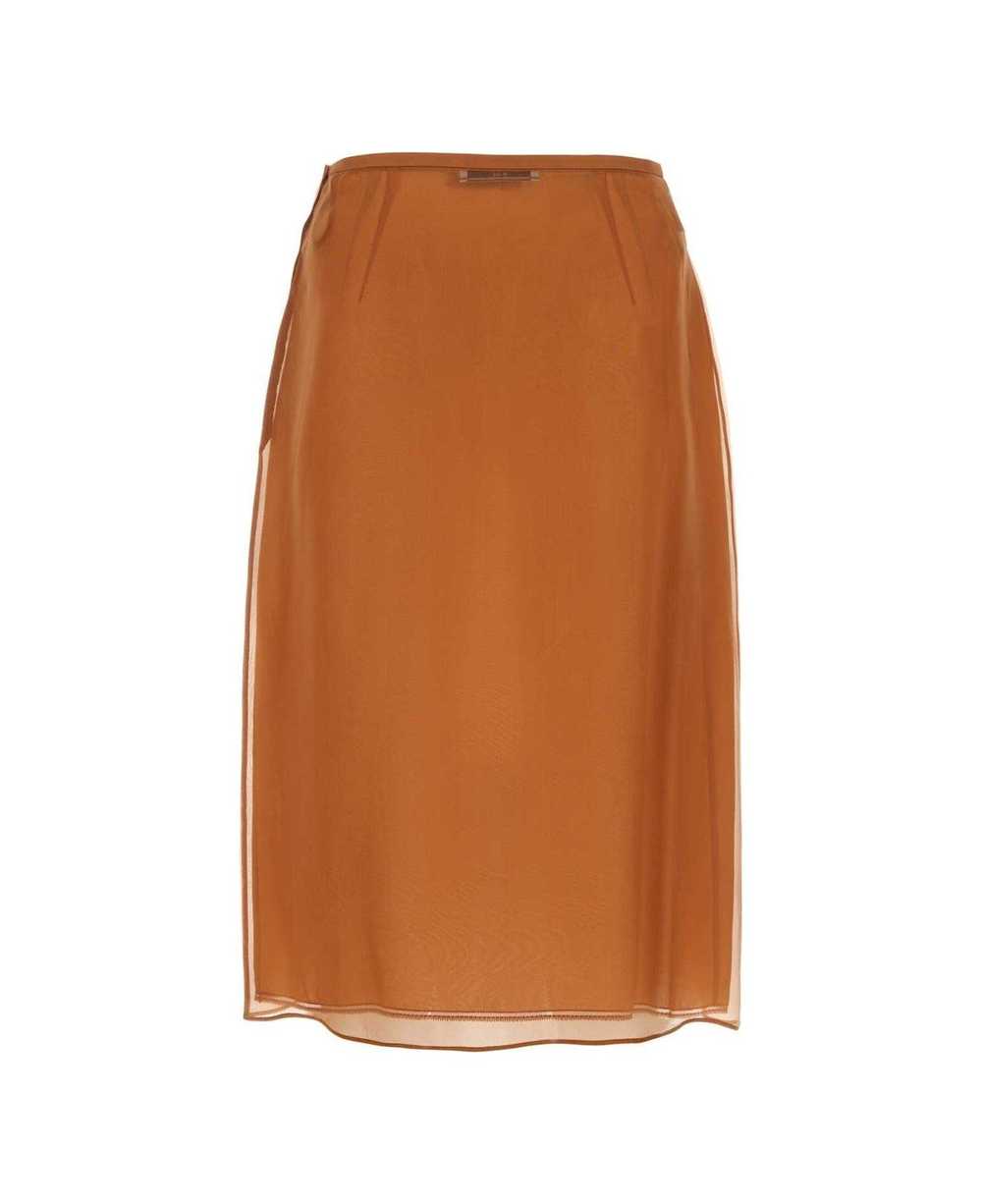 Prada Double Layer Semi-sheer Midi Skirt - image 2