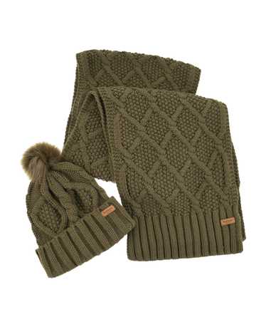 Barbour Ridley Cap And Scarf Set