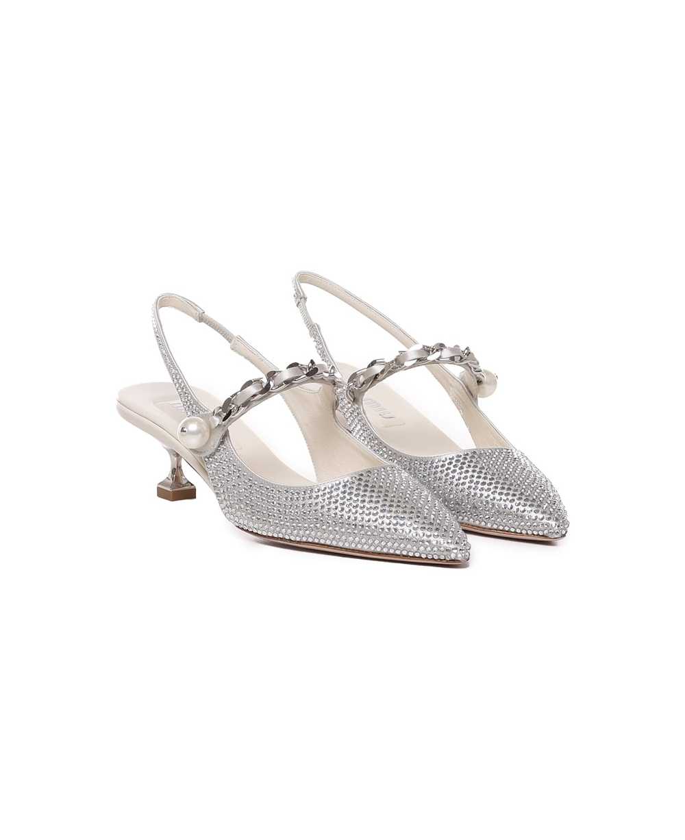 Miu Miu Silk Blend Slingback With Applications - image 2