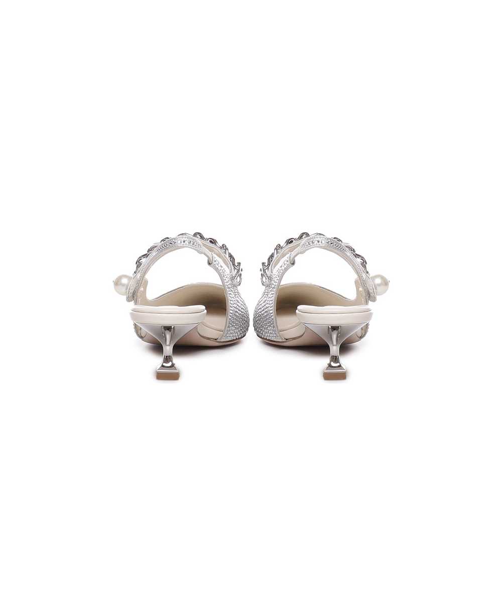Miu Miu Silk Blend Slingback With Applications - image 3