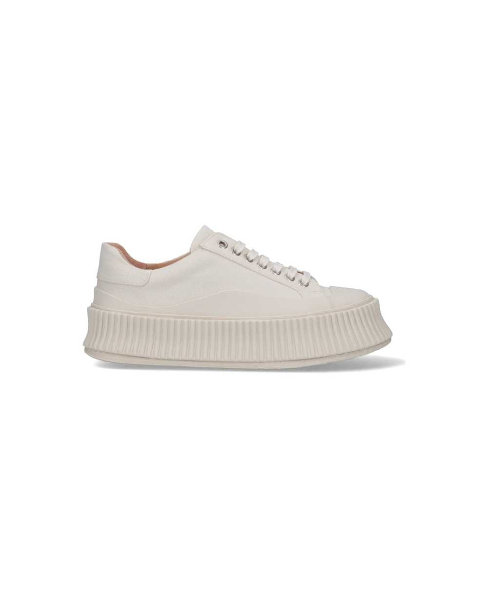 Jil Sander Canvas Low-top Sneakers - image 1