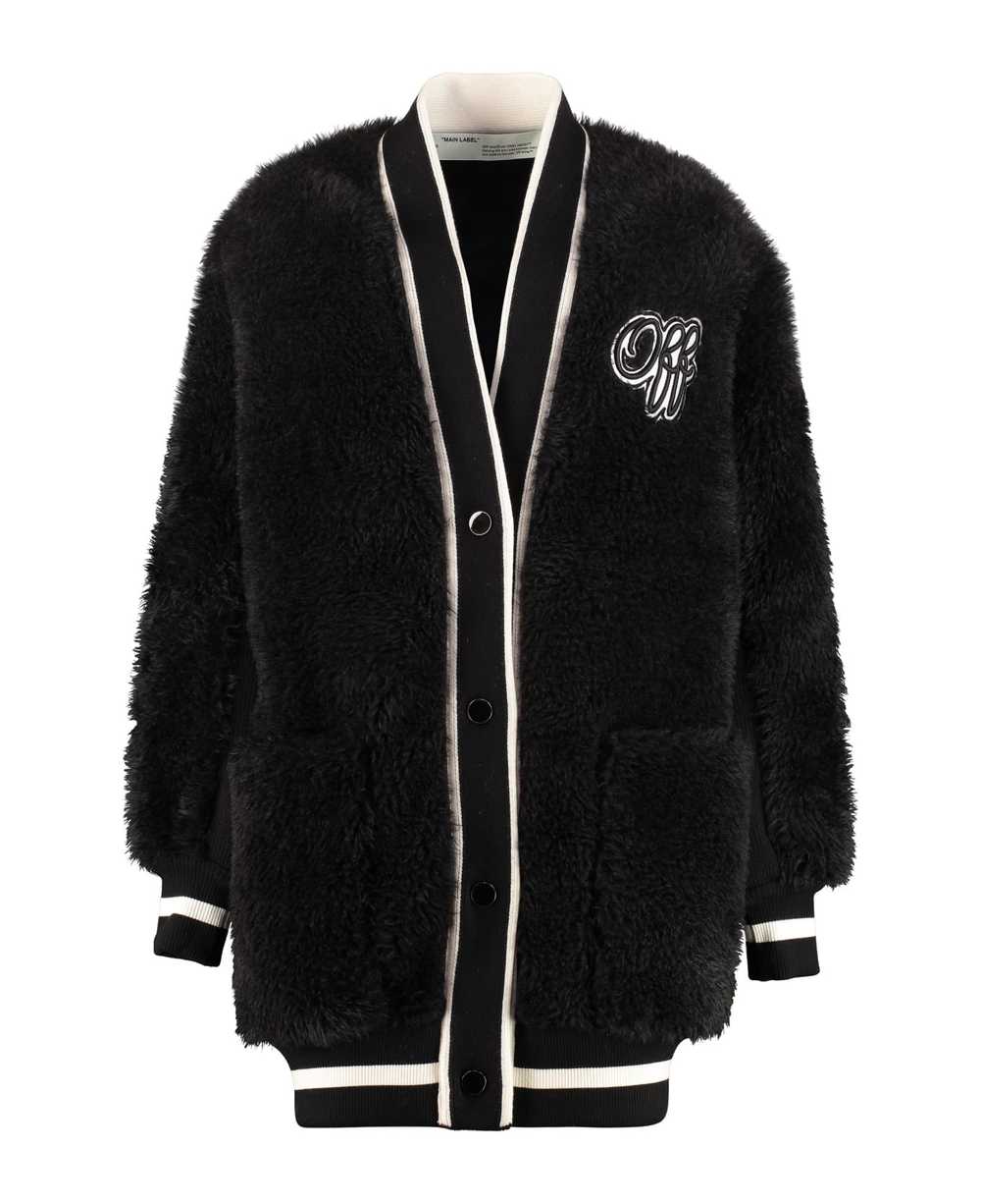 Off-White Faux Fur Cardigan - image 1