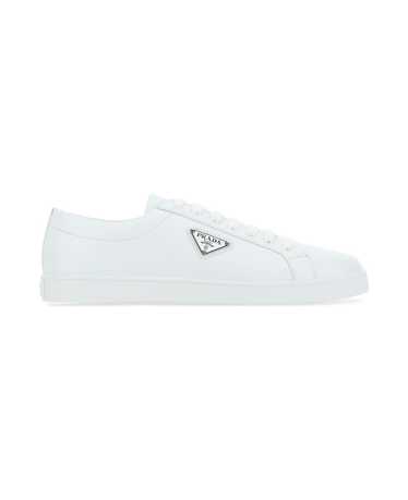 Prada White Leather Sneakers - image 1