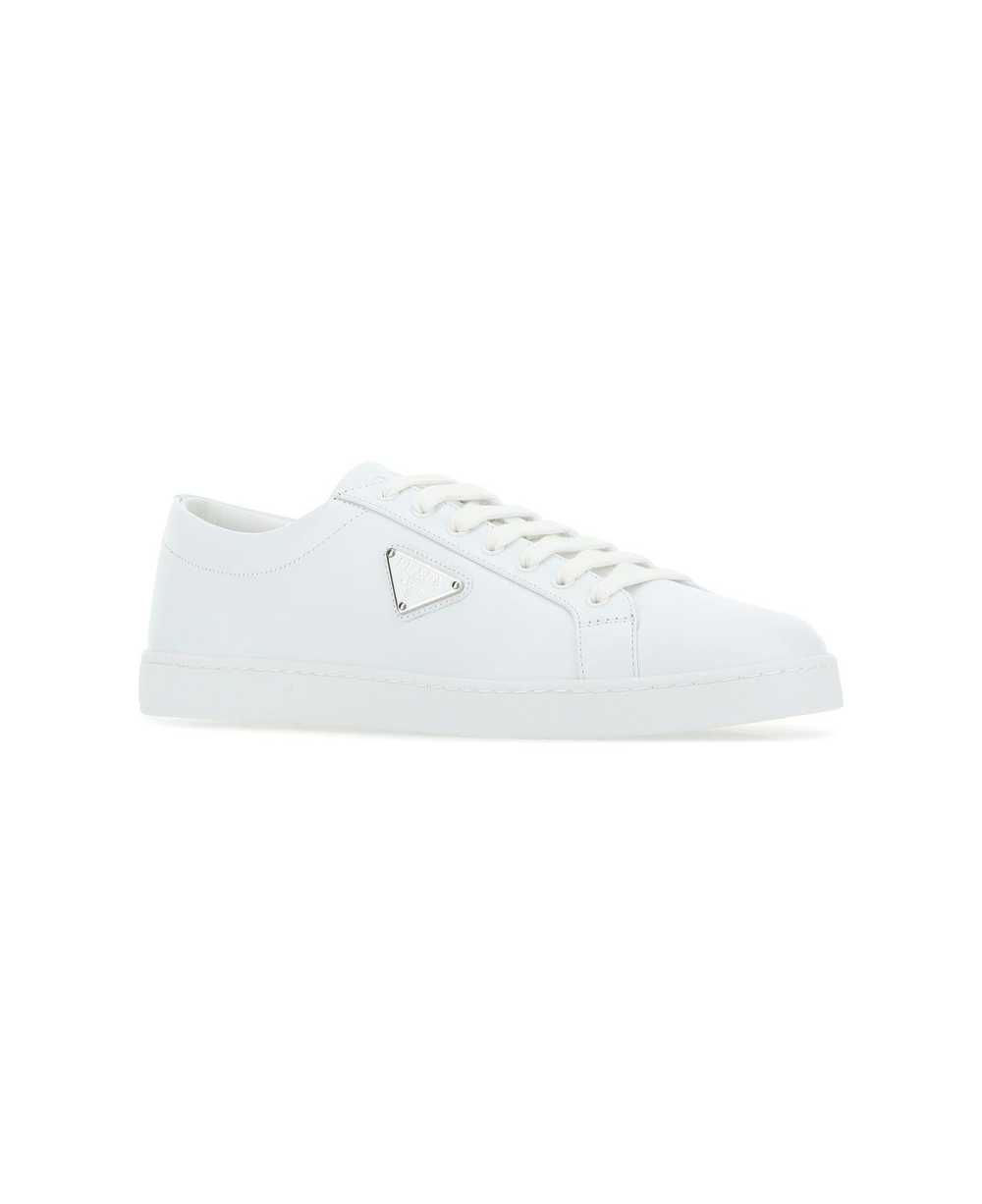 Prada White Leather Sneakers - image 2