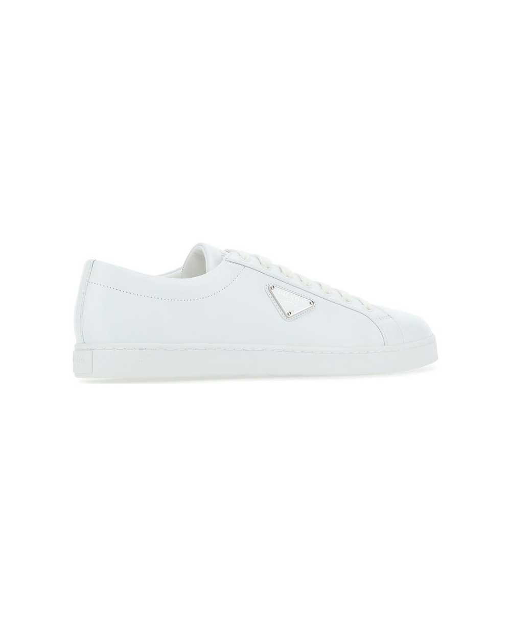 Prada White Leather Sneakers - image 3