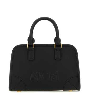 MCM Black Leather Aren Boston Mini Handbag