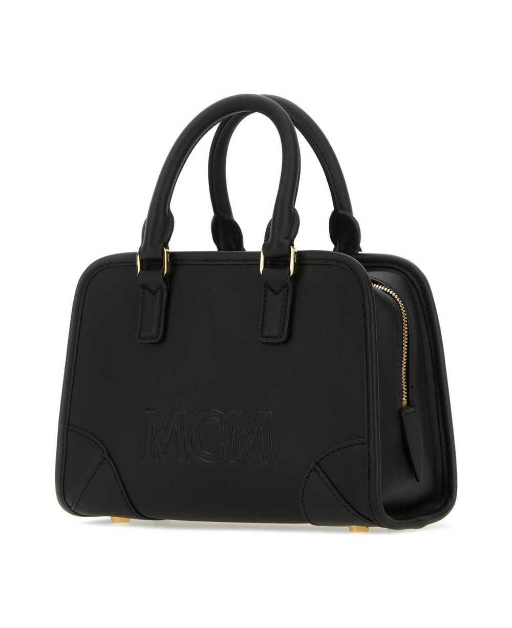 MCM Black Leather Aren Boston Mini Handbag - image 2