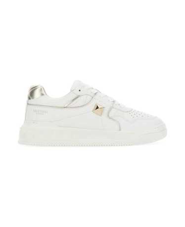 Valentino White Nappa Leather One Stud Sneakers - image 1