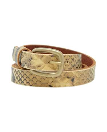 Golden Goose Sand/black Leather Houston Thin Belt - image 1