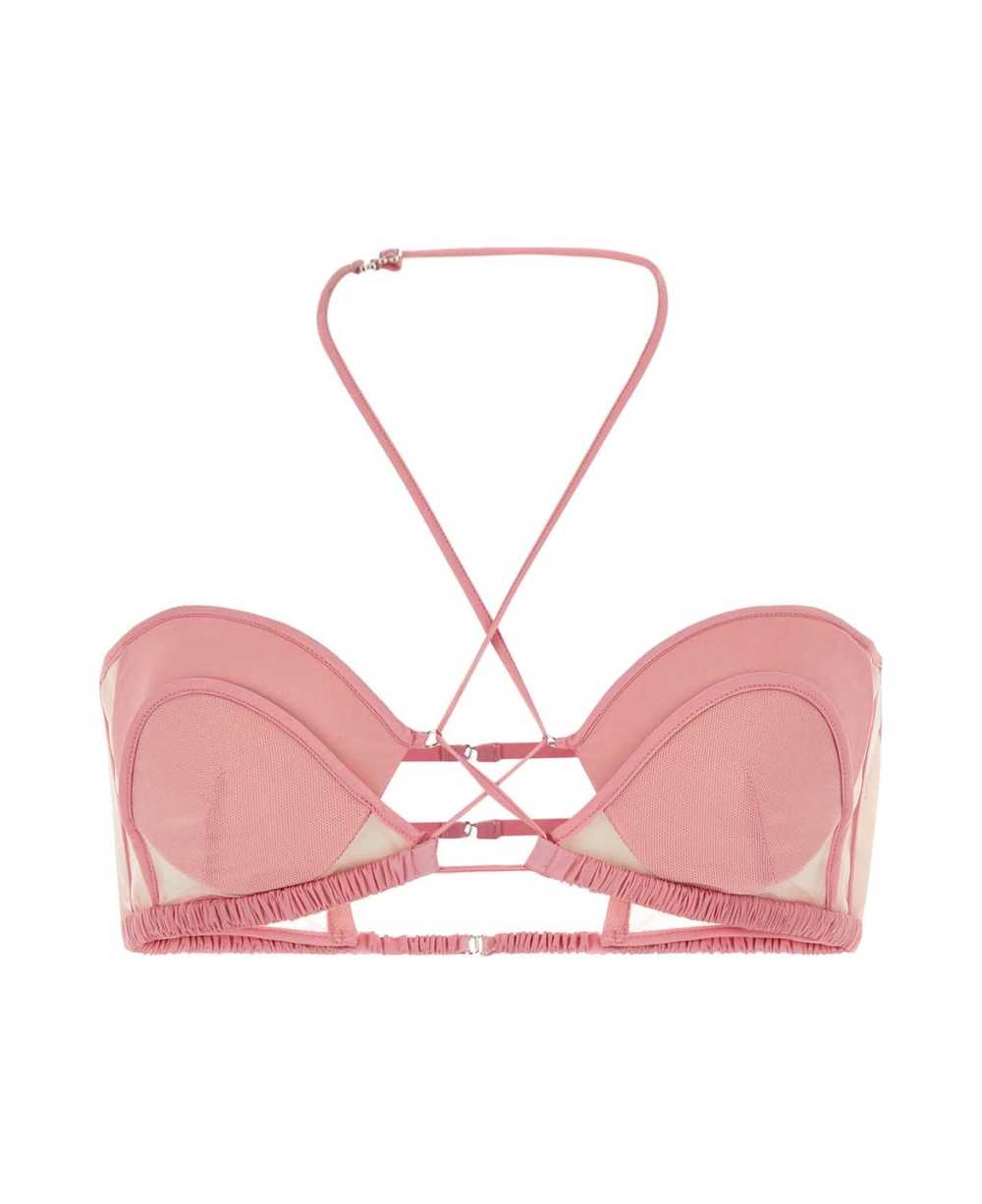 NENSI DOJAKA Pink Stretch Chiffon Bra - image 1